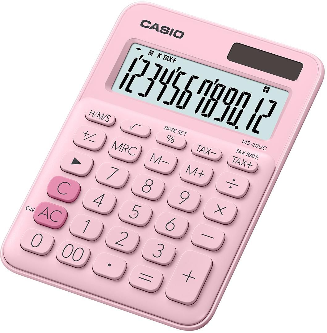 Casio MS-20UC-PK W128262843 Calculator Desktop Basic Pink 