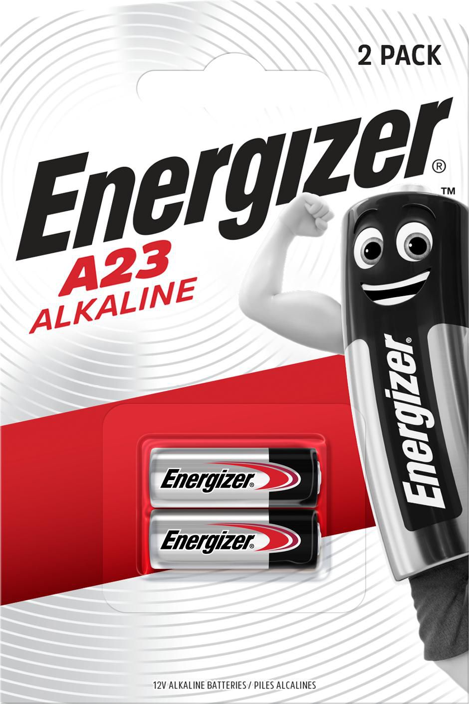 ENERGIZER Alkaline battery A23 12V 2-blister - Energizer alkaline battery, model A23, 12 Volt. 2 Bat