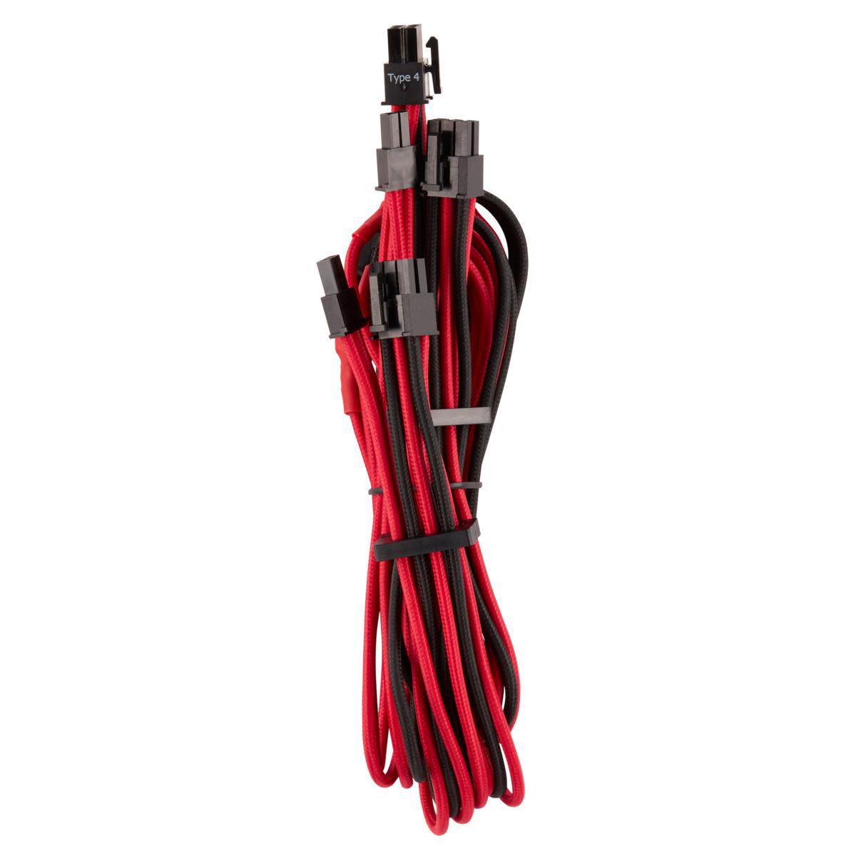 CORSAIR Split PCIe Cable Dual Connector rot / schwarz