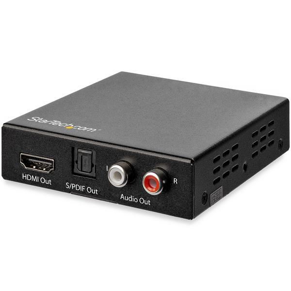 STARTECH.COM 4K HDMI Audio Extractor - 4K 60Hz - HDMI Audio De-Embedder - PDIF Toslink Optical Audio