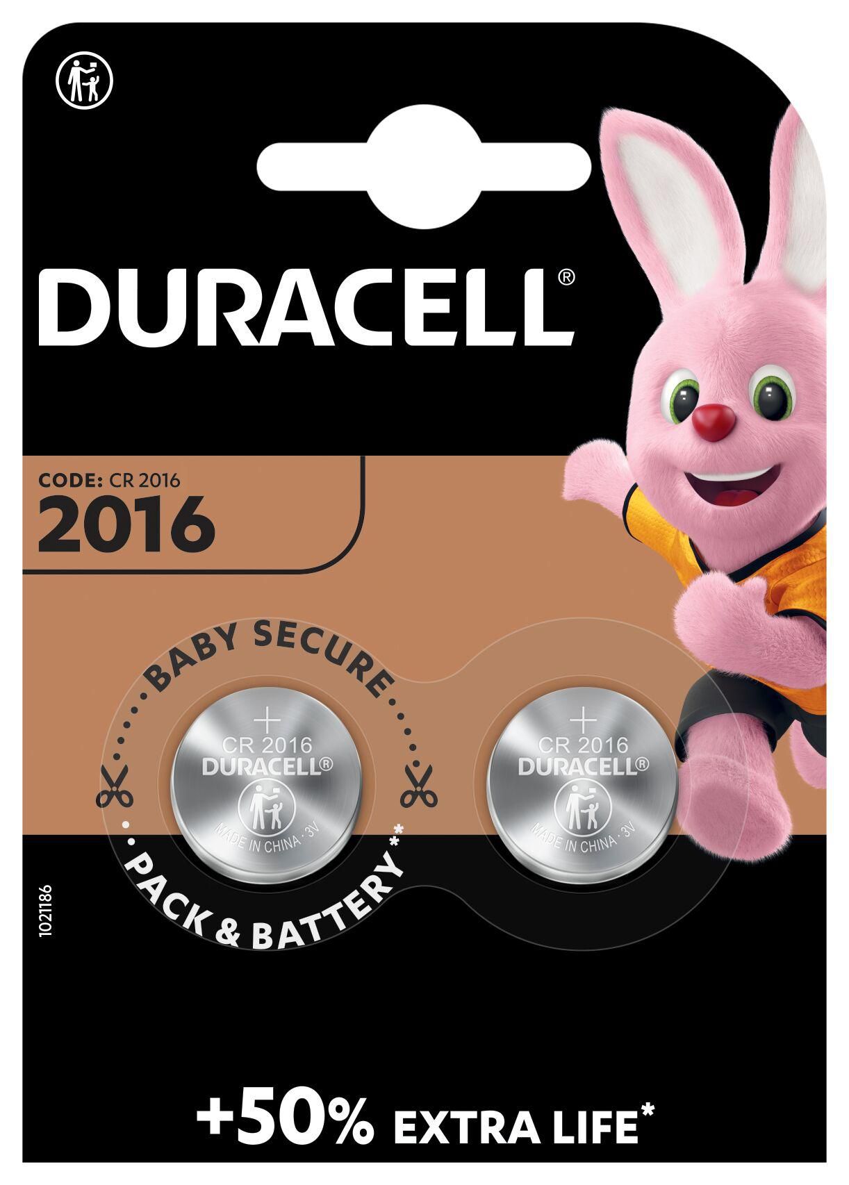 Duracell 203884 W128270820 2016 Single-Use Battery 