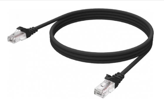 VISION 1m Black CAT6 UTP cable (TC 1MCAT6/BL)