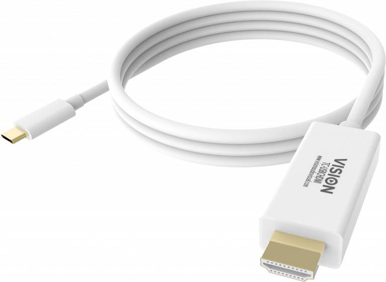 VISION HDMI-zu-USB-C-KABEL 2 m - An eine HDMI-zu-USB-C-KABEL 2 m - An einem Ende: HDMI - Zum Anschli