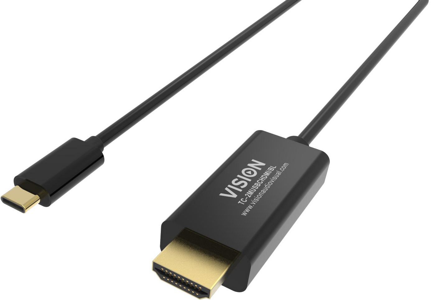 VISION Professional - Videokabel - HDMI / USB - USB-C (M) bis HDMI (M) - 2 m - Schwarz - 4K Unterstü