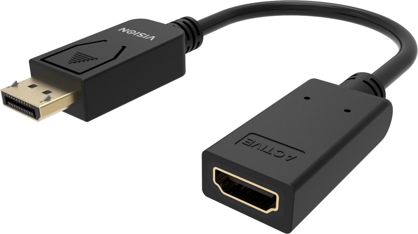 VISION Professional - Videoanschluß - DisplayPort / HDMI - DisplayPort (M) bis HDMI (W) - Schwarz -