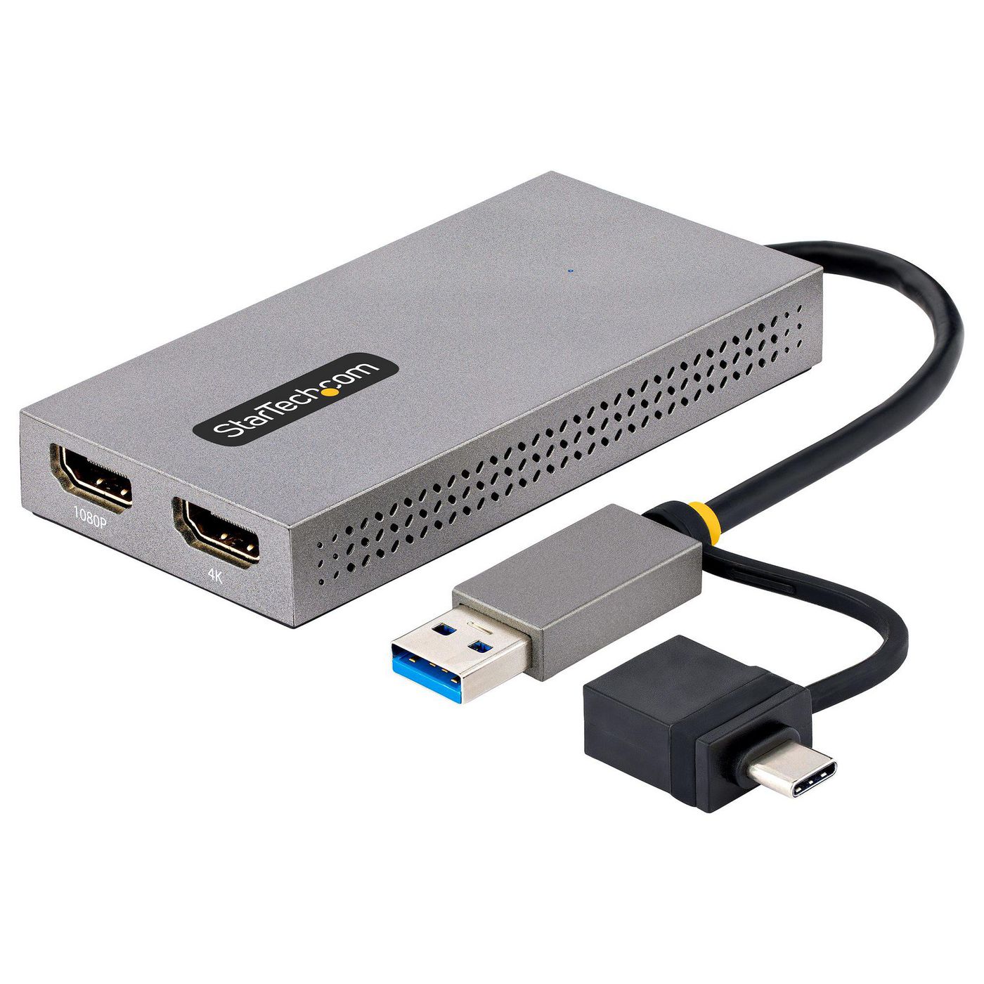 StarTechcom 107B-USB-HDMI W128276683 Usb To Dual Hdmi Adapter, Usb 