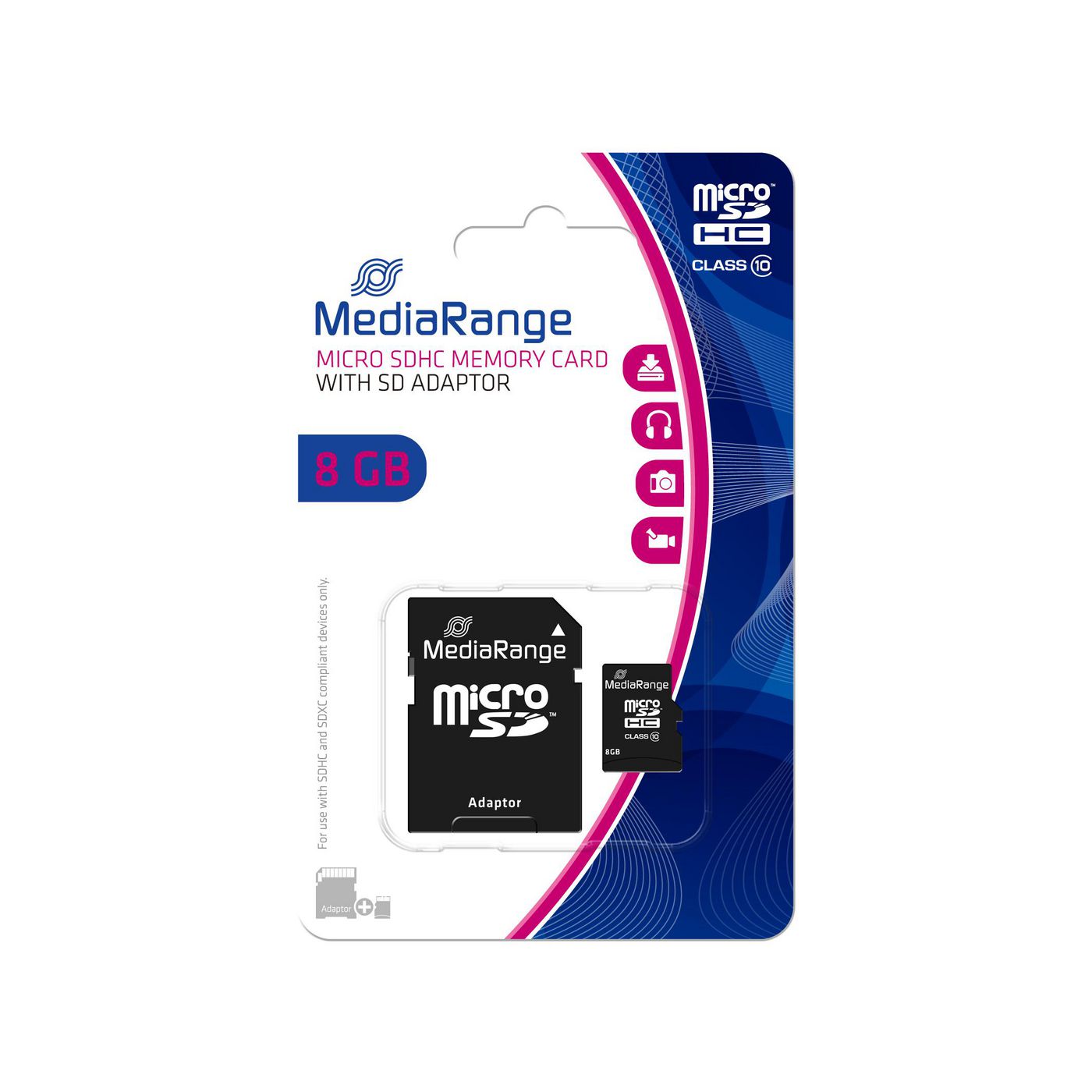 MediaRange MR957 W128257435 8Gb Microsdhc Class 10 