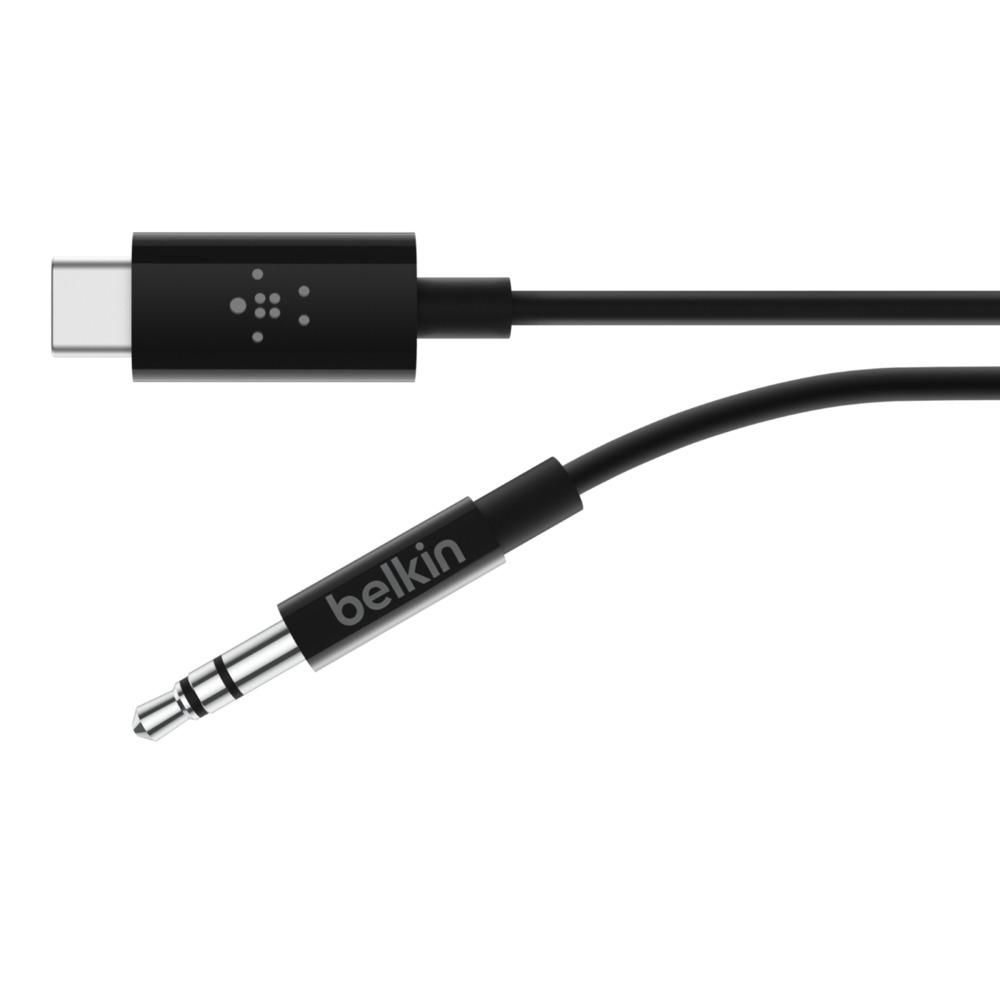 BELKIN RockStar 3,5mm Aud./USB-C Kabel 0,9m schw. F7U079bt03-BLK