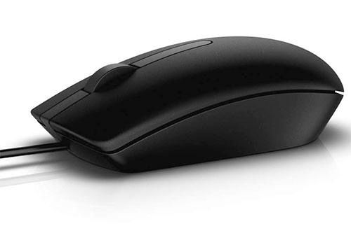DELL MS116 - Mouse - optical - 3 buttons - wired - USB - black - for Latitude 3301, 5300, 5401  Opti