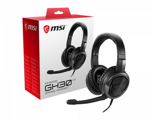 MSI IMMERSE GH30 V2 W128252473 Gaming Headset Black With 