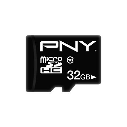 PNY Micro SD Card Performance Plus 32GB HC Class 10 SD adapter