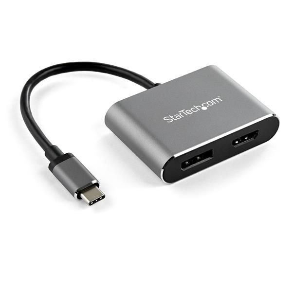 STARTECH.COM CDP2DPHD USB-C-Multiport Adapter (4K 60Hz UHD, 2-in-1 USB Typ C auf HDMI/DP Display ode