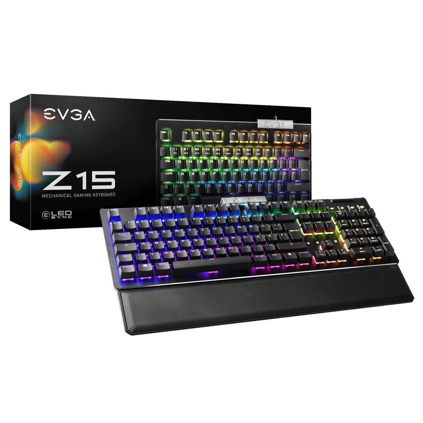 EVGA 821-W1-15DE-K2 W128261735 Z15 Keyboard Usb German Black 