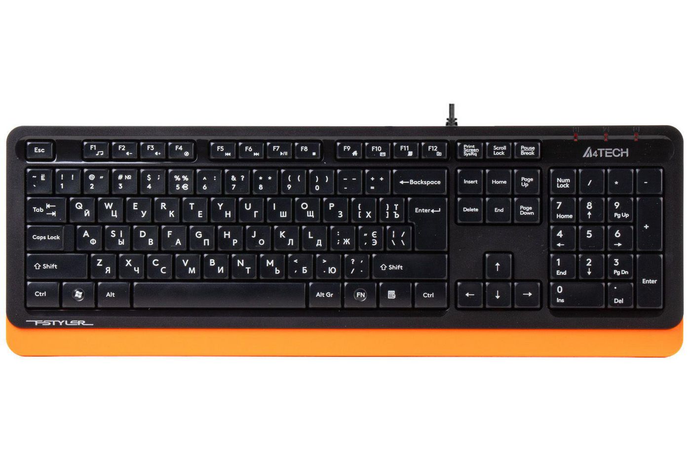 A4Tech A4TKLA46451 W128262222 Fk10 Keyboard Usb Orange 
