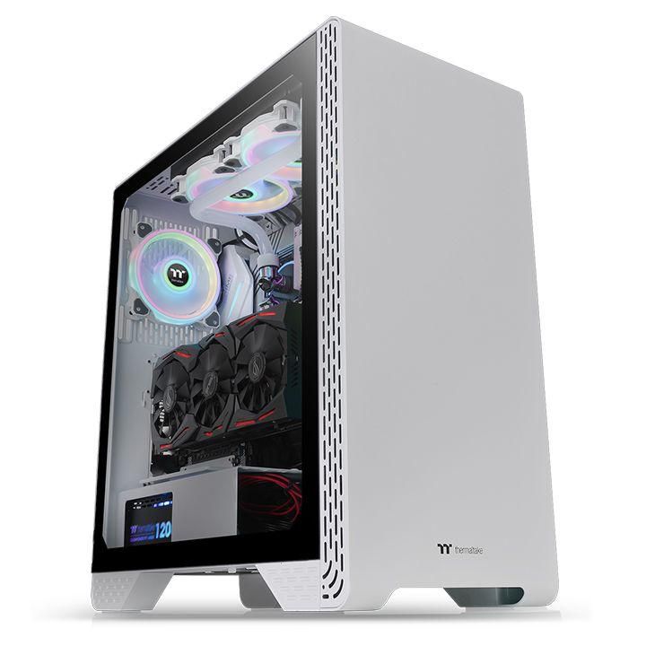 THERMALTAKE S300 TG Snow - Tempered Glass Snow Edition - Tower - ATX - ohne Netzteil (PS/2) - weiß