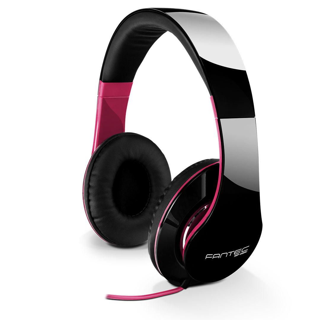FANTEC SHP-250AJ-PK Stereo Kopfhoerer/Headset schwarz/pink 40mm Lautsprecher 3,5mm Klinke 30-16.000H