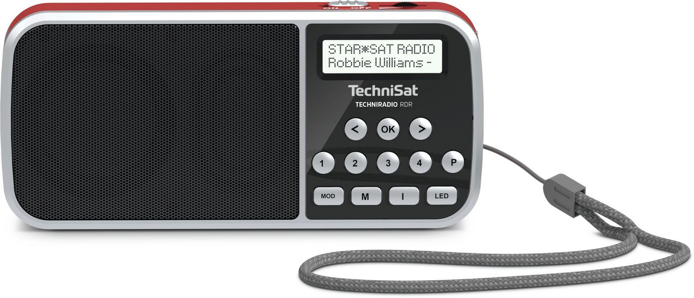 Technisat 00003922 W128262763 Radio Portable Digital Red 