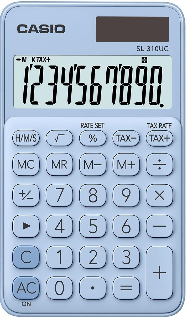 Casio SL-310UC-LB W128263013 Calculator Pocket Basic Blue 