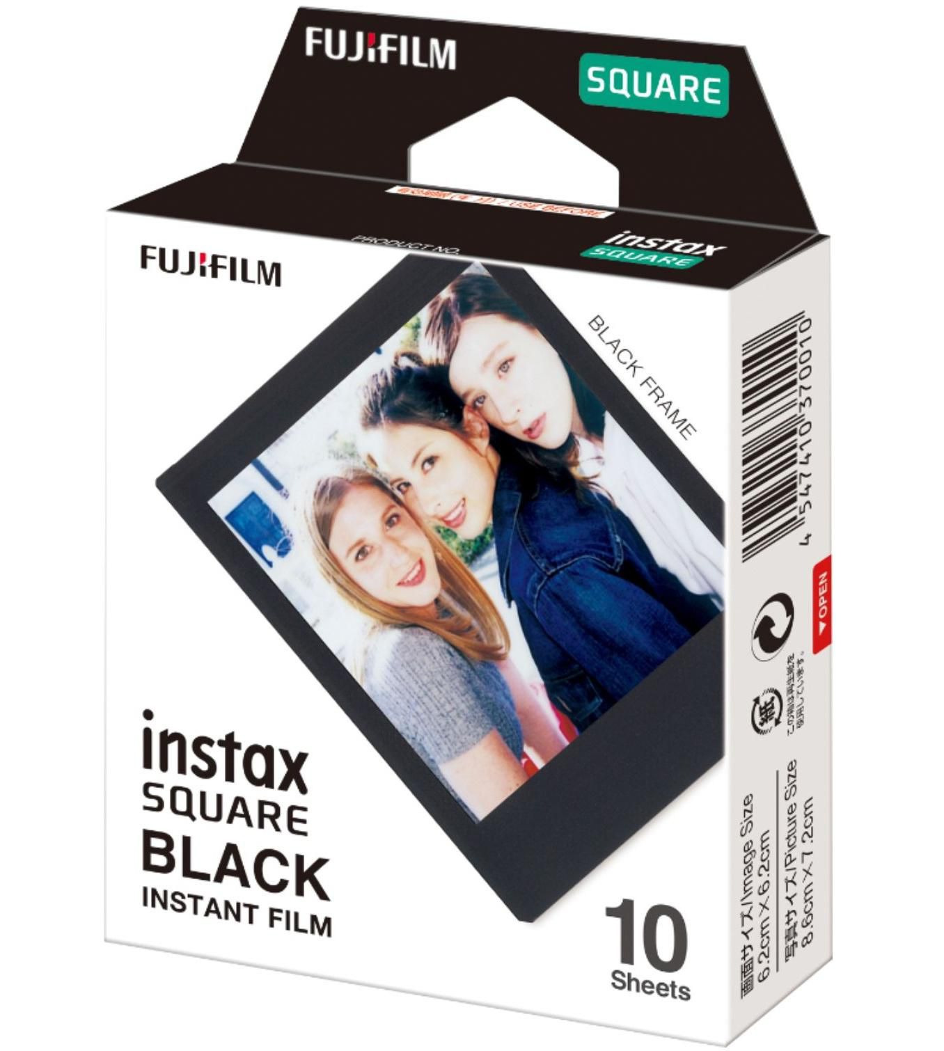Fujifilm 16576532 W128263034 Instax Square Black Frame 