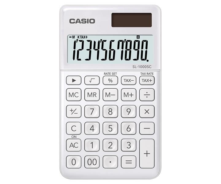 Casio SL-1000SC-WE W128263075 Calculator Pocket Basic White 