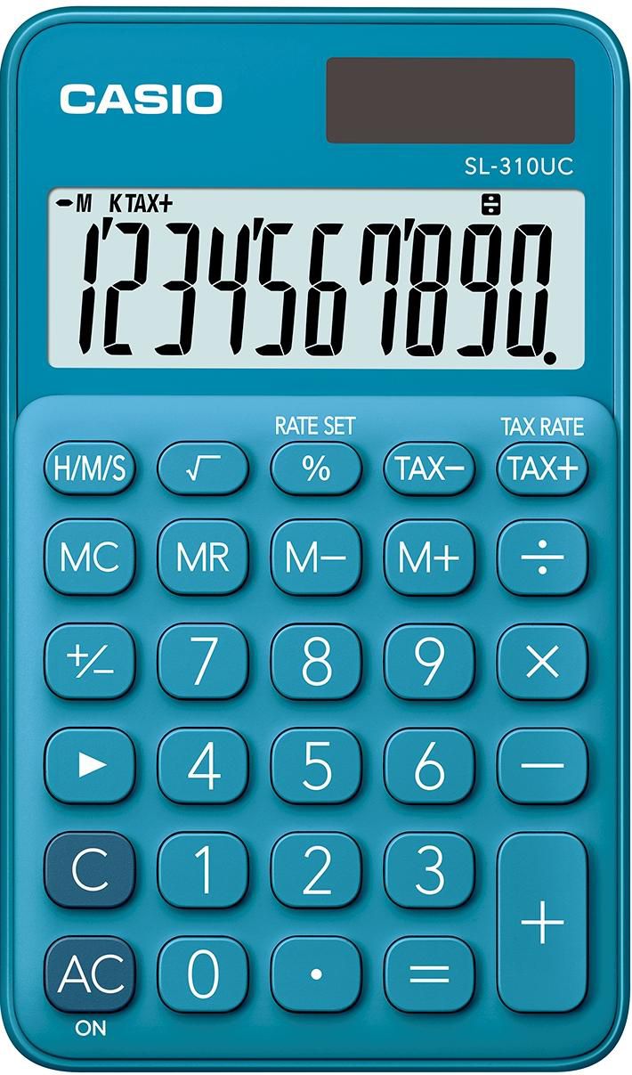 Casio SL-310UC-BU W128263138 Calculator Pocket Basic Blue 