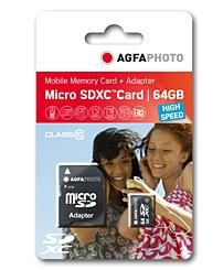 AGFA Photo Mobile High Speed 64GB MicroSDXC Class 10 + Adapter