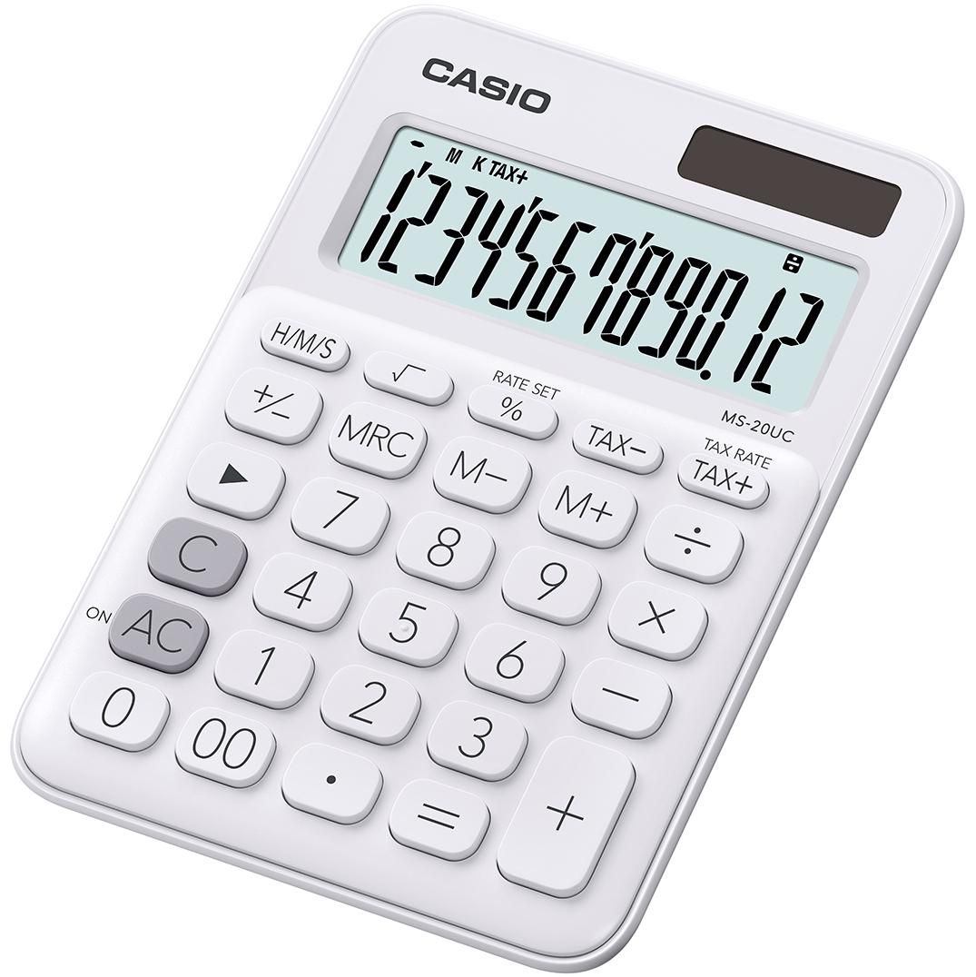 Casio MS-20UC-WE W128263369 Calculator Desktop Basic White 