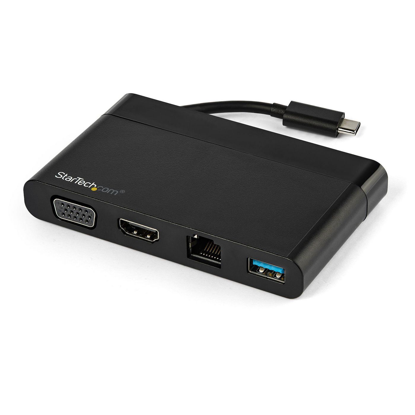STARTECH.COM USB C Multiport Adapter mit HDMI und VGA - Mac / Windows / Chrome - 4K - 1x USB-A Port
