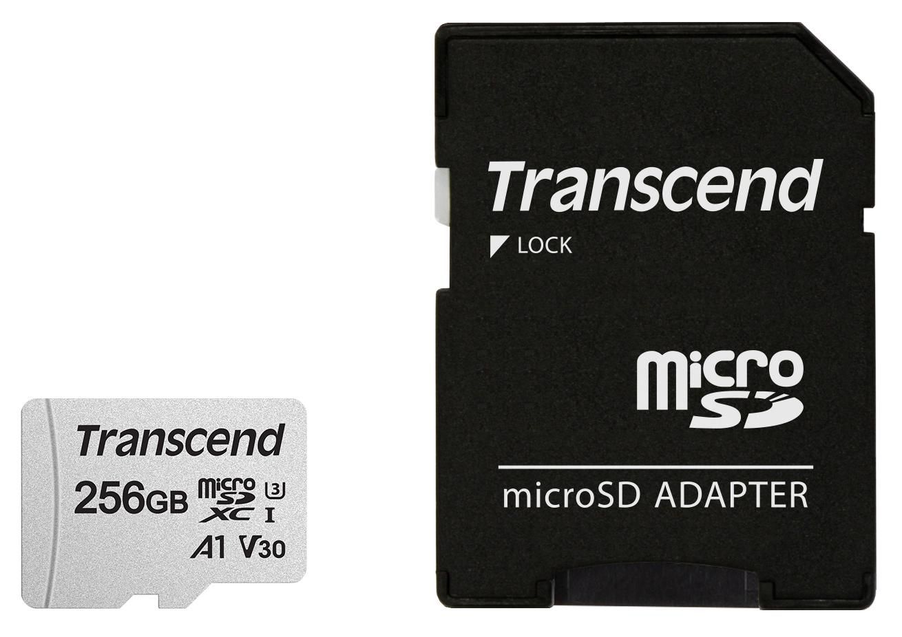 TRANSCEND microSDXC 256GB Premium 300S Class 10 + SD-Adapter