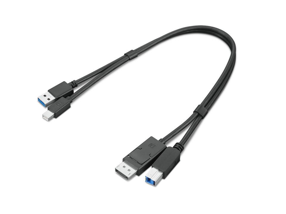 LENOVO mDP + USB-A  zu DP + USB-B 3.0 Dual Head Kabel