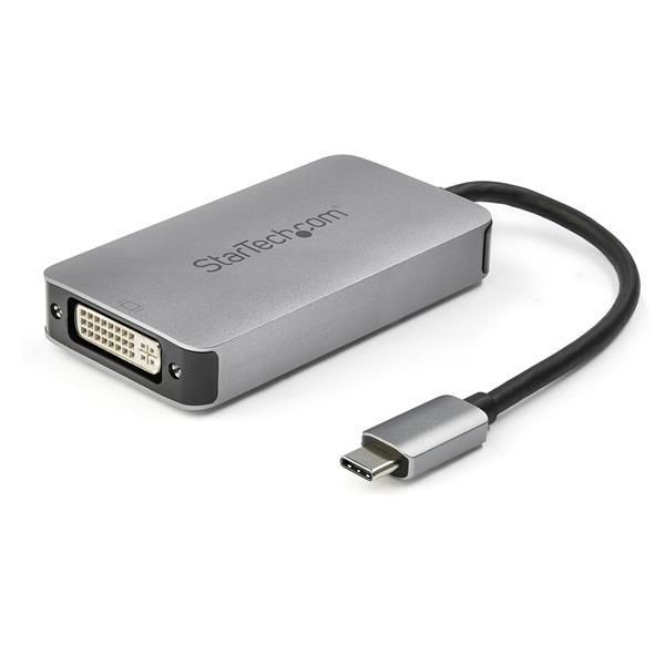 STARTECH.COM USB-C auf DVI-Adapter - Aktiv- Dual-Link-Videokonverter - Busbetrieben - Auflösungen bi