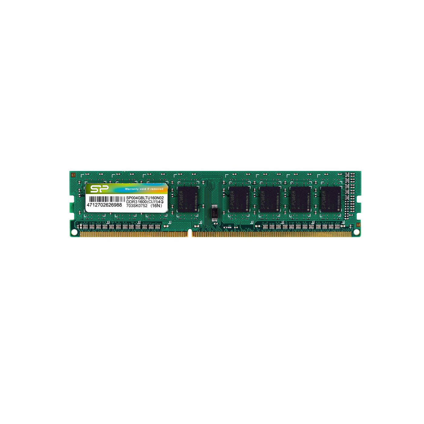 Silicon-Power SP004GBLTU160N02 W128267267 Memory Module 4 Gb Ddr3 1600 