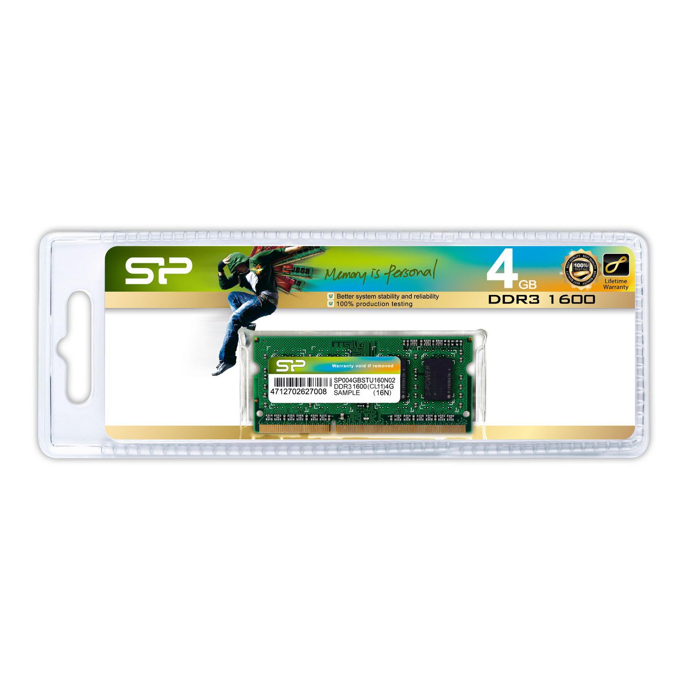 Silicon-Power SP004GBSTU160N02 W128267853 Memory Module 4 Gb 1 X 4 Gb 