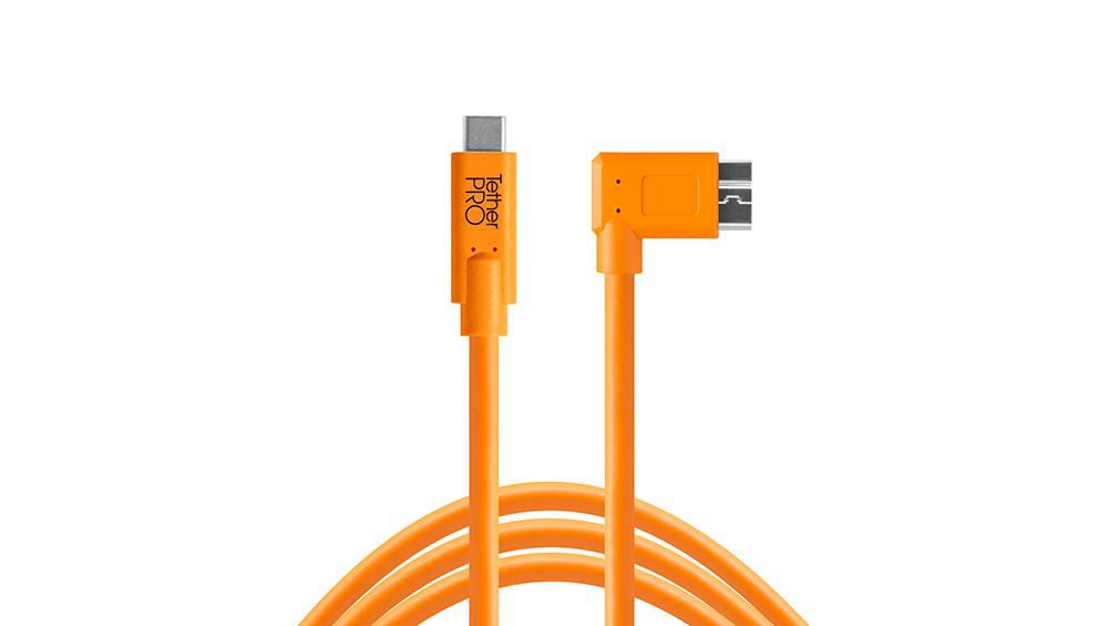 TETHER TOOLS USB-C zu 3.0 Micro- B Right Angle 4,60m orange