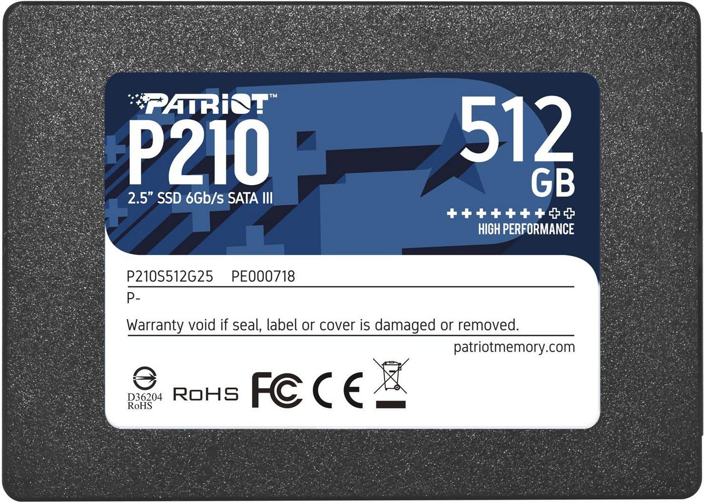 Patriot-Memory P210S512G25 W128268636 P210 2.5 512 Gb Serial Ata 