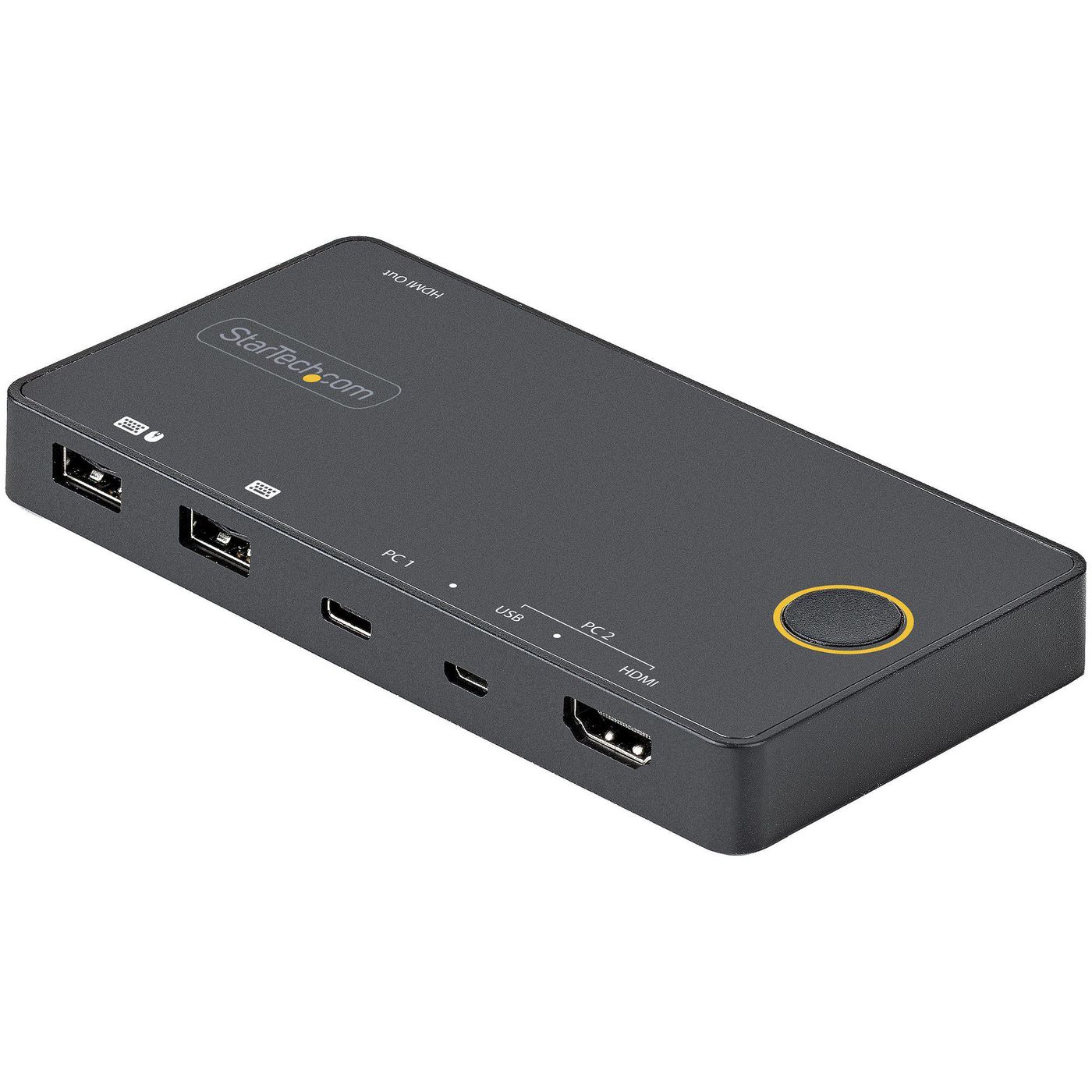 STARTECH.COM 2 Port Hybrid USB-A + HDMI USB-C KVM-Switch Einzelner 4K 60Hz HDMI 2.0 Monitor Kompakte
