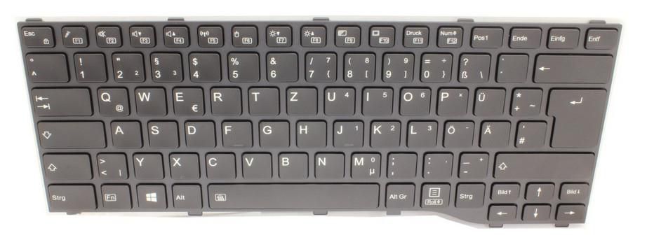 FUJITSU KEYBOARD BLACK W/ BL GERMAN für U7411 deutsches Lay.