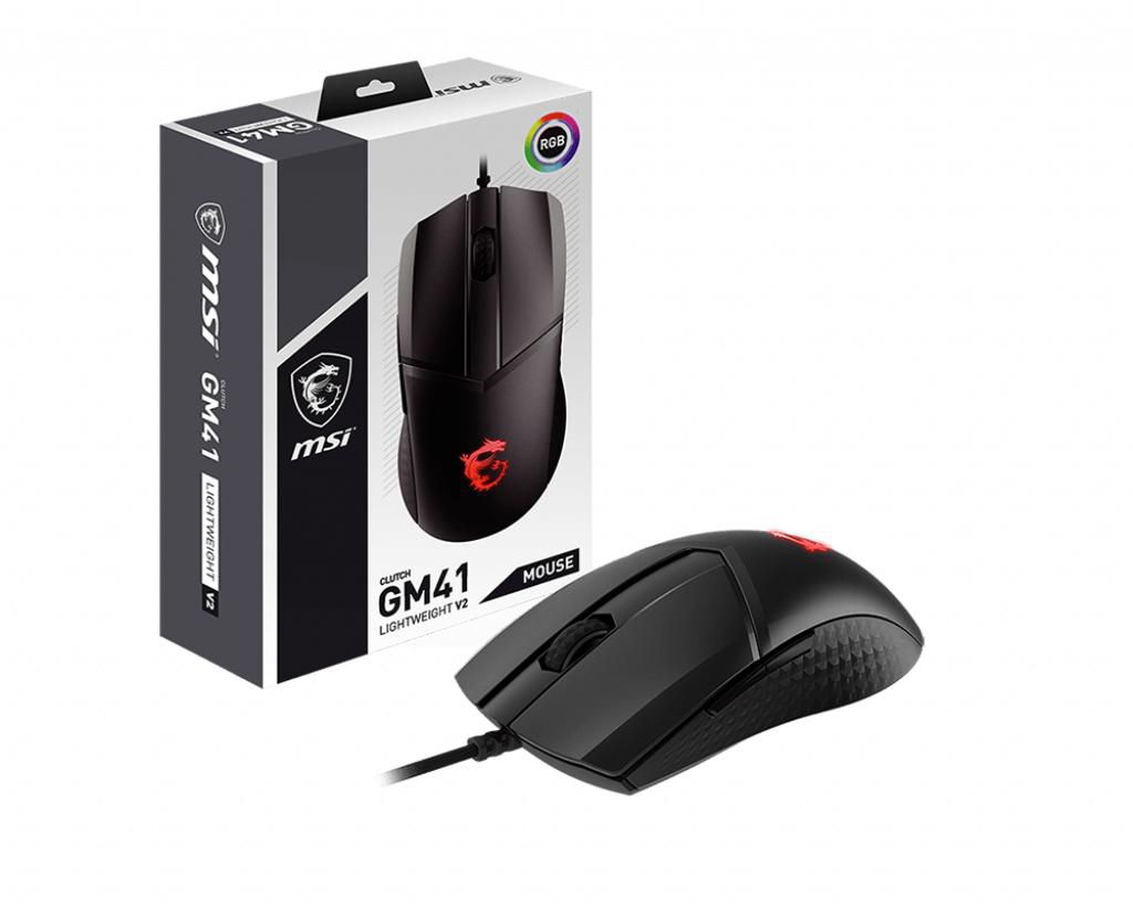MSI CLUTCH GM41 LIGHTWEIGHT V2 W128782784 Gaming Mouse Rgb, Upto 16000 