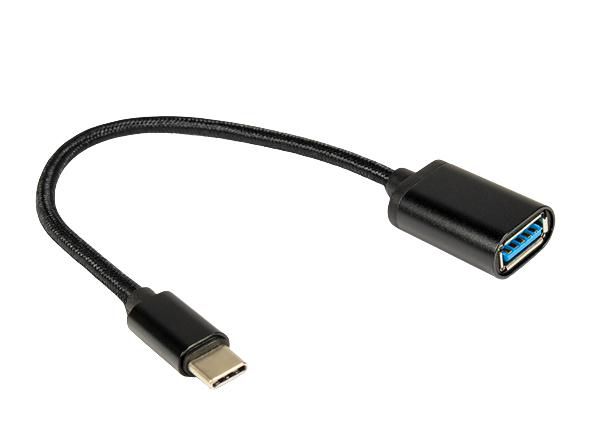 INTERTECH Kabel USB 3.0 Type A(Bu) auf Type C(ST), schwarz