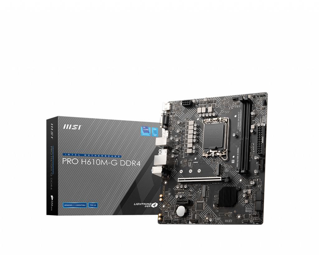 MSI PRO H610M-G DDR4 W128272524 Motherboard Intel H610 Lga 