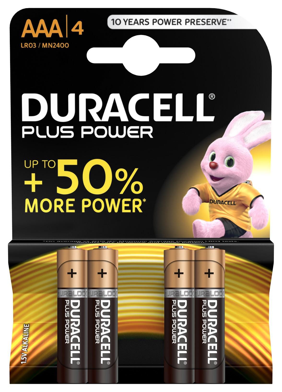 Duracell 5000394018457 W128272540 Plus Power Single-Use Battery 