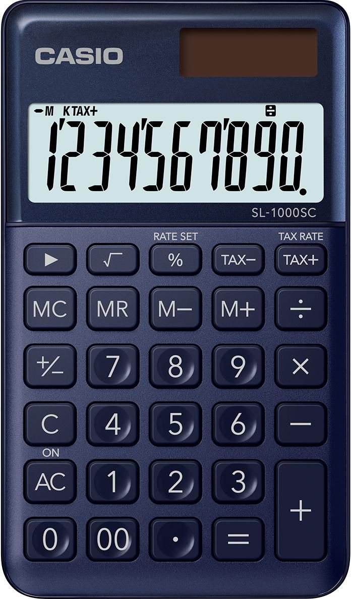 Casio SL-1000SC-NY W128272657 Calculator Pocket Basic Blue 
