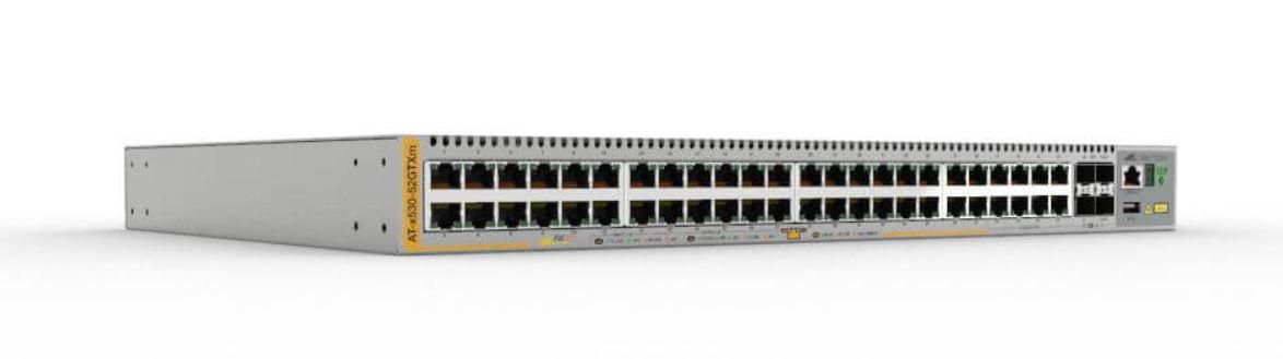 ALLIED TELESIS L3 Stackable Switch, 40x 10/100/1000-T, 8x 100M/1G/2.5G/5G-T, 4x SFP+ Ports and dual