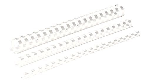 FELLOWES - 10 mm - 21 Ringe - A4 (210 x 297 mm) - 55 Blätter - weiß - 100 Stck. Bindekamm aus Kunsts