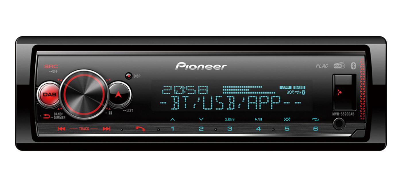 Pioneer MVH-S520DAB W128279460 Car Media Receiver Black 200 