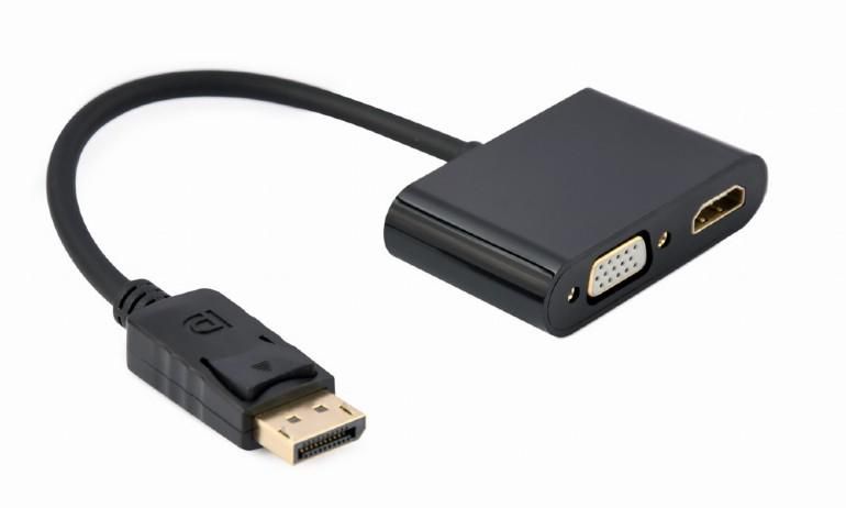 Gembird A-DPM-HDMIFVGAF-01 W128280473 Displayport Cable 0.1 M Black 