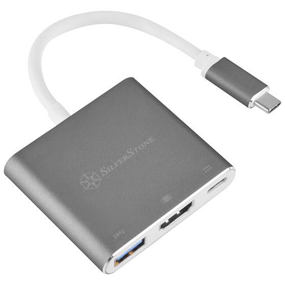SILVERSTONE SST-EP08C USB 3.1 Typ-C Adapter silber (SST-EP08C)