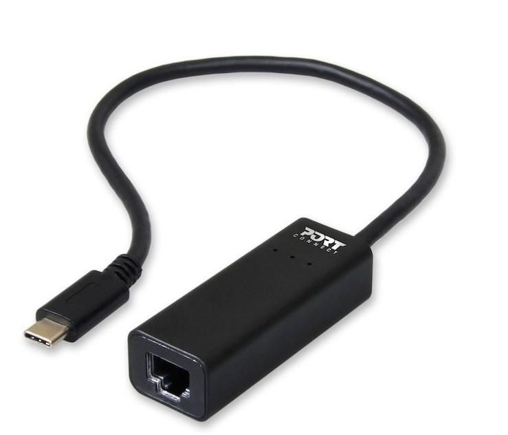 Port Designs 900126 cavo di rete Nero 0,3 m (USB Type-C to RJ-45 Network ad)