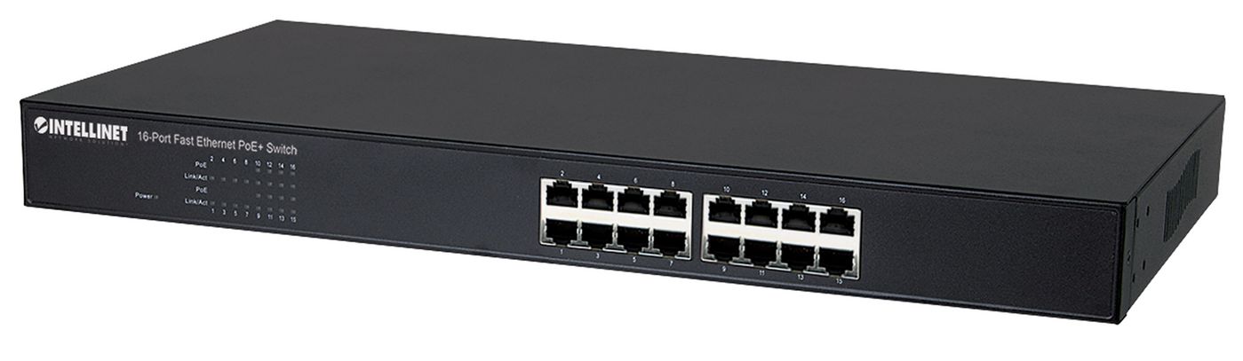Intellinet 560771 W128253487 16-Port Fast Ethernet Poe+ 