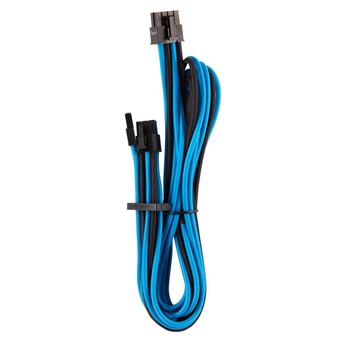 CORSAIR Premium Sleeved PCIe Cable blau / schwarz